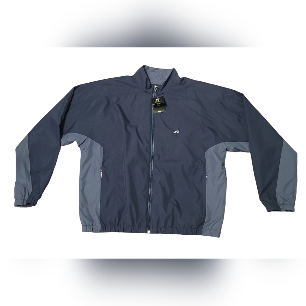 Gear Wind Breaker Jacket Men's With Zipper Blue/Gray NWT